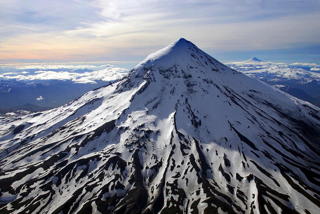 Helicoper View Of Lanin Volcano (3747 M), Argentina