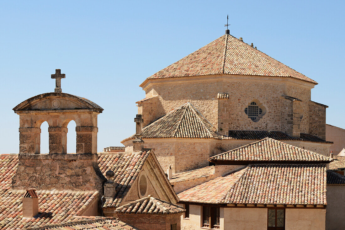 'Iglesia De San Pedro With The 17Th Century Convento De Las Carmelitas In The Foreground; Cuenca, Castile La Mancha, Spain'