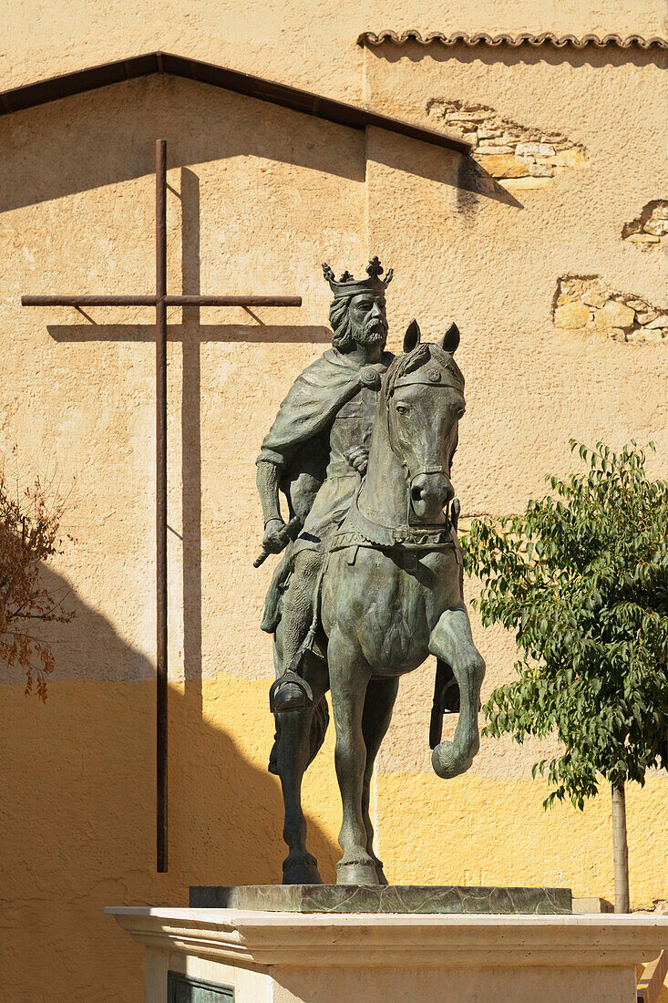 'Statue Of Alfonso Viii King Of Castile; Cuenca, Castile La Mancha, Spain'