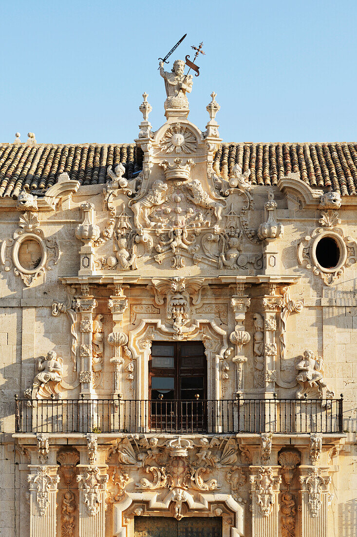 'Monastery Of Ucles With Saint James Wielding His Sword; Cuenca, Castile La Mancha, Spain'