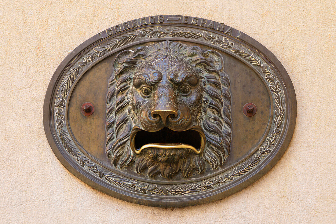 'Post Box With A Lion's Open Mouth; Cuenca, Castile La Mancha, Spain'