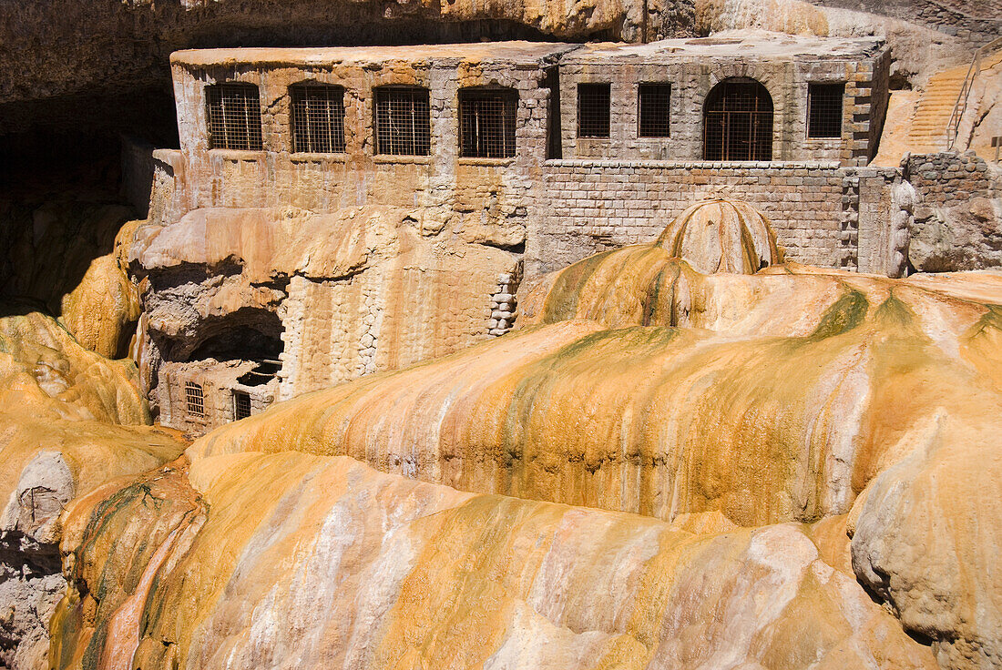 'The Old Building And Hot Springs Deposits At Puente Del Inca; Mendoza, Argentina'