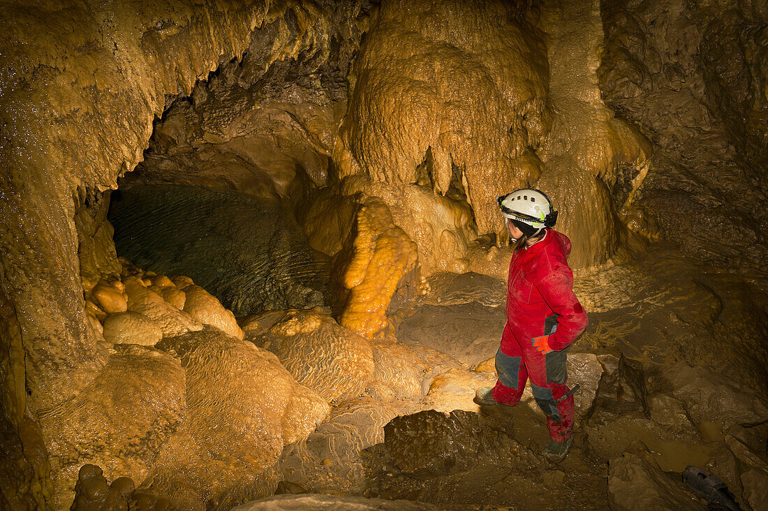 'Caving In The Rocky Mountains; Canmore, Alberta, Canada'