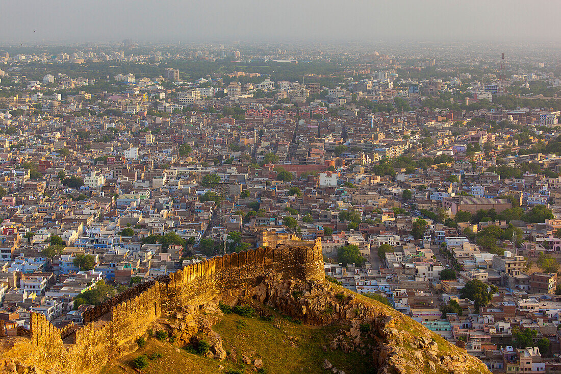 'Amer Fort And The Cityscape; Jaipur, Rajasthan, India'
