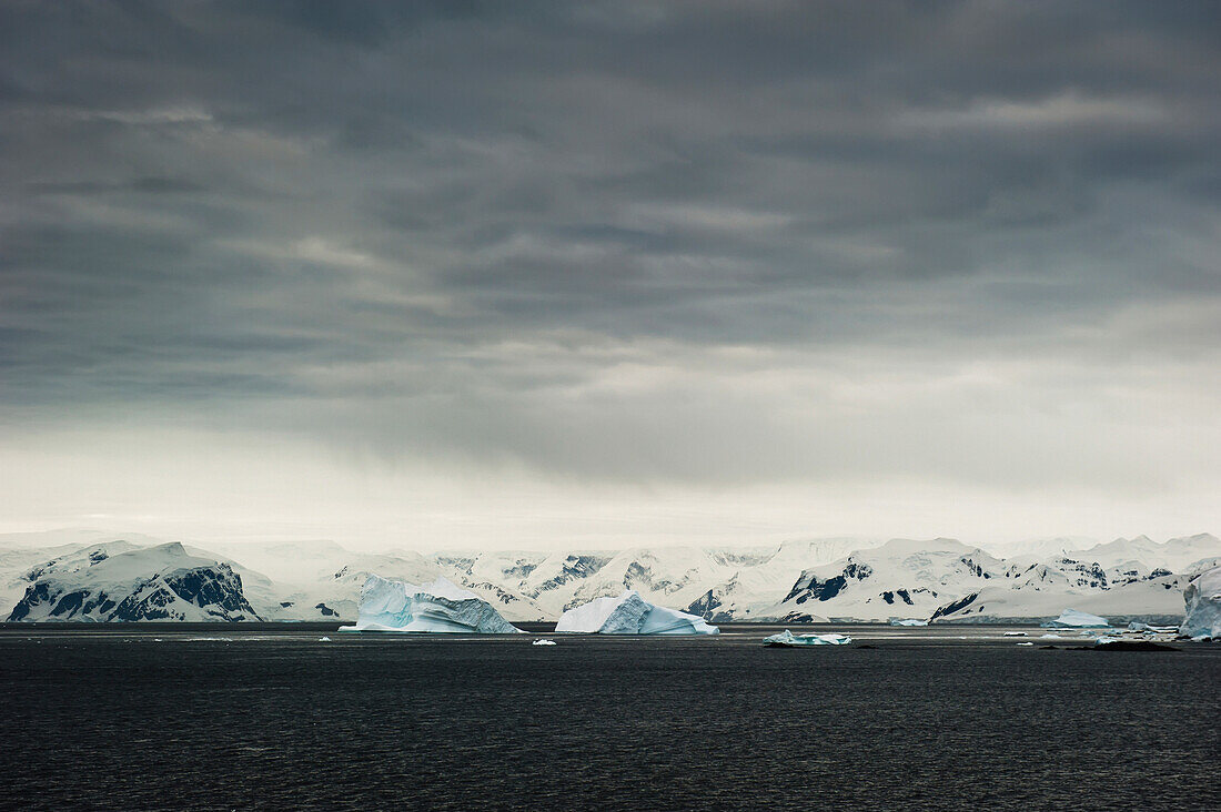 'Mountains along the coastline;Antarctica'