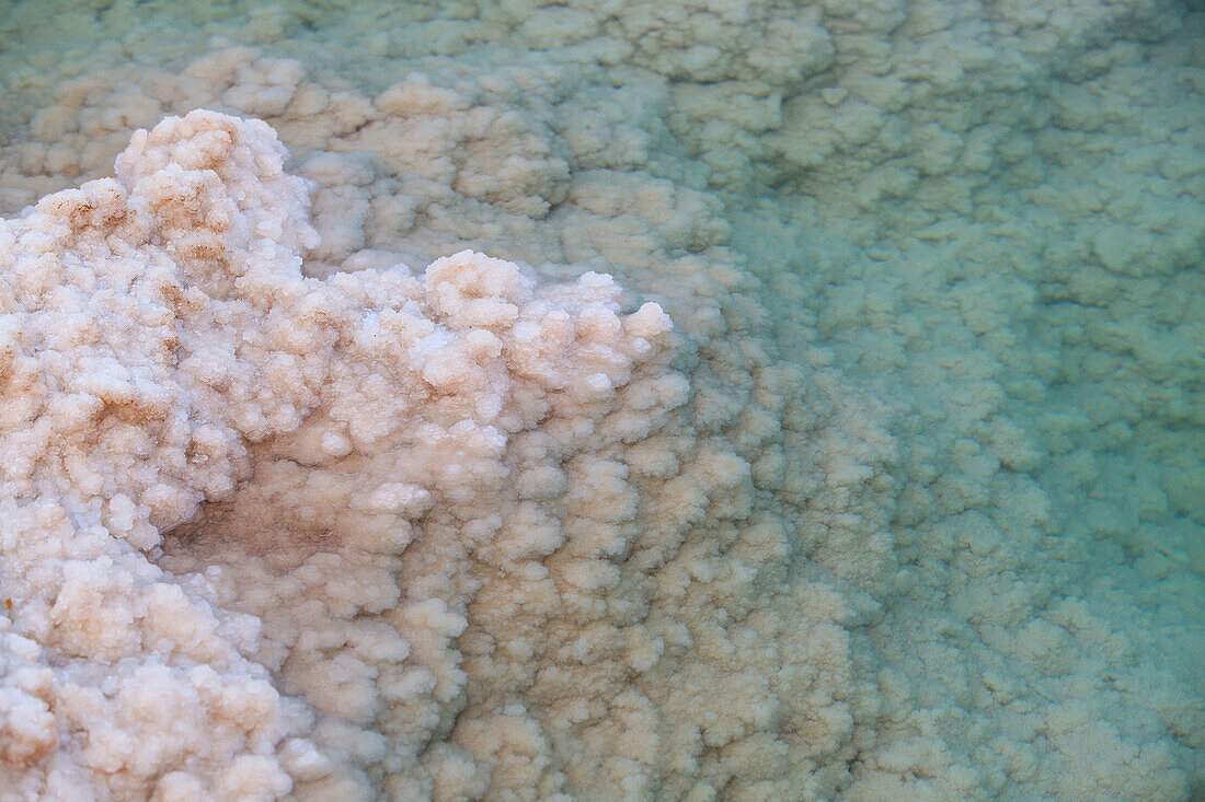 'Salt formations in the dead sea;Moab israel'
