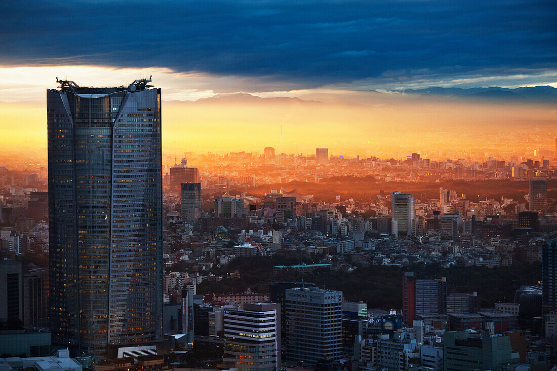 'City Skyline At Sunset; Tokyo, Japan'