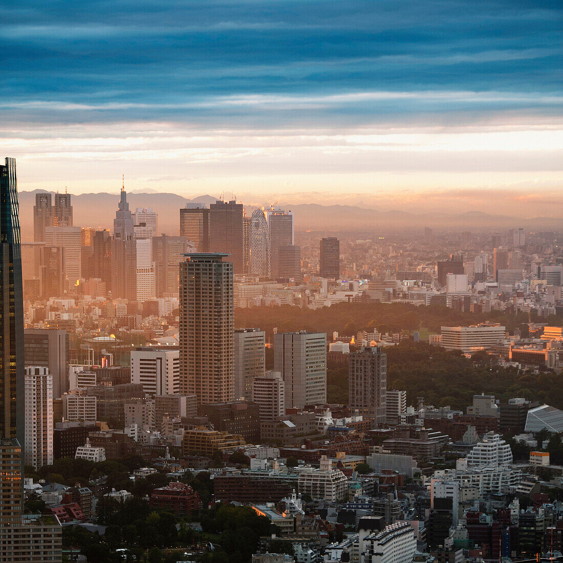 'Skyline At Sunset; Tokyo, Japan'