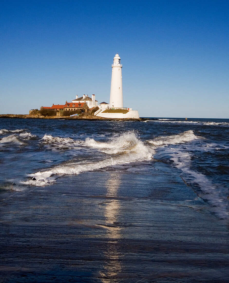 'St. Mary's Lighthouse; Whitley Bay, Tyne And Wear, England'