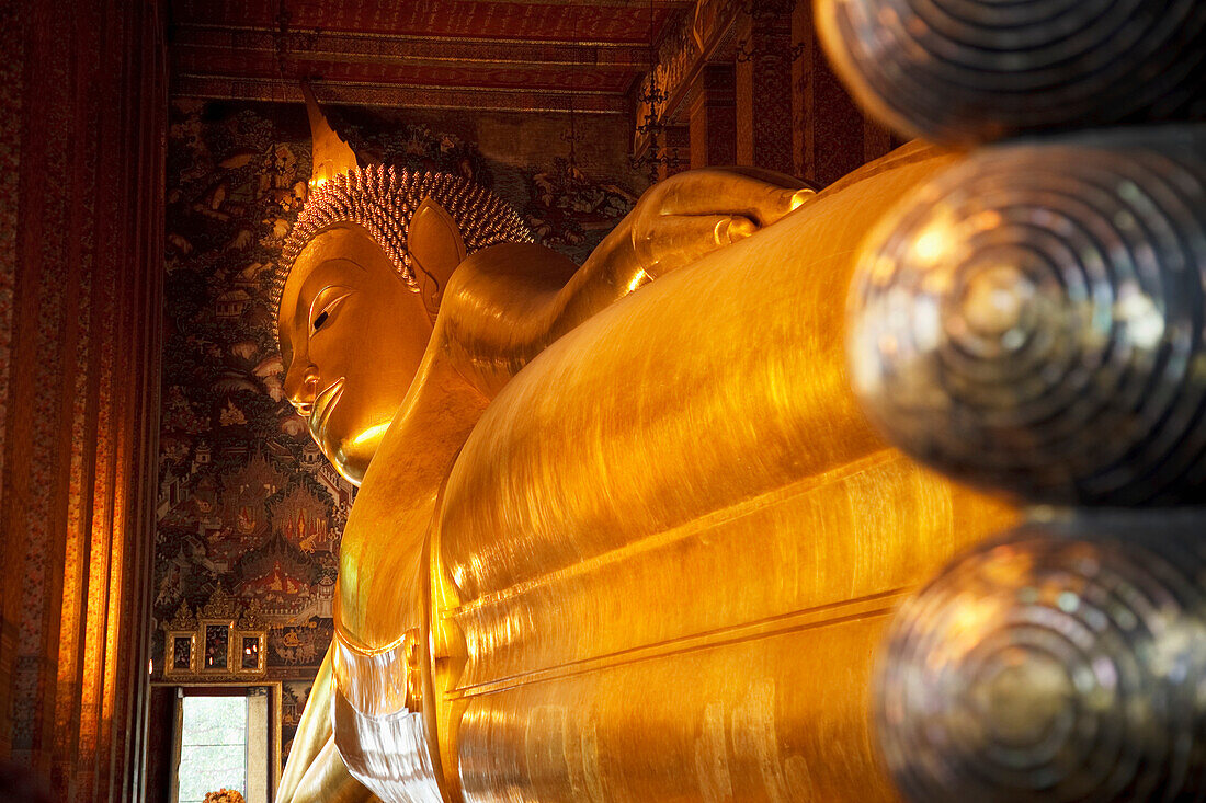 'Golden Buddha At Wat Pho, Temple Of The Reclining Buddha; Bangkok, Thailand'