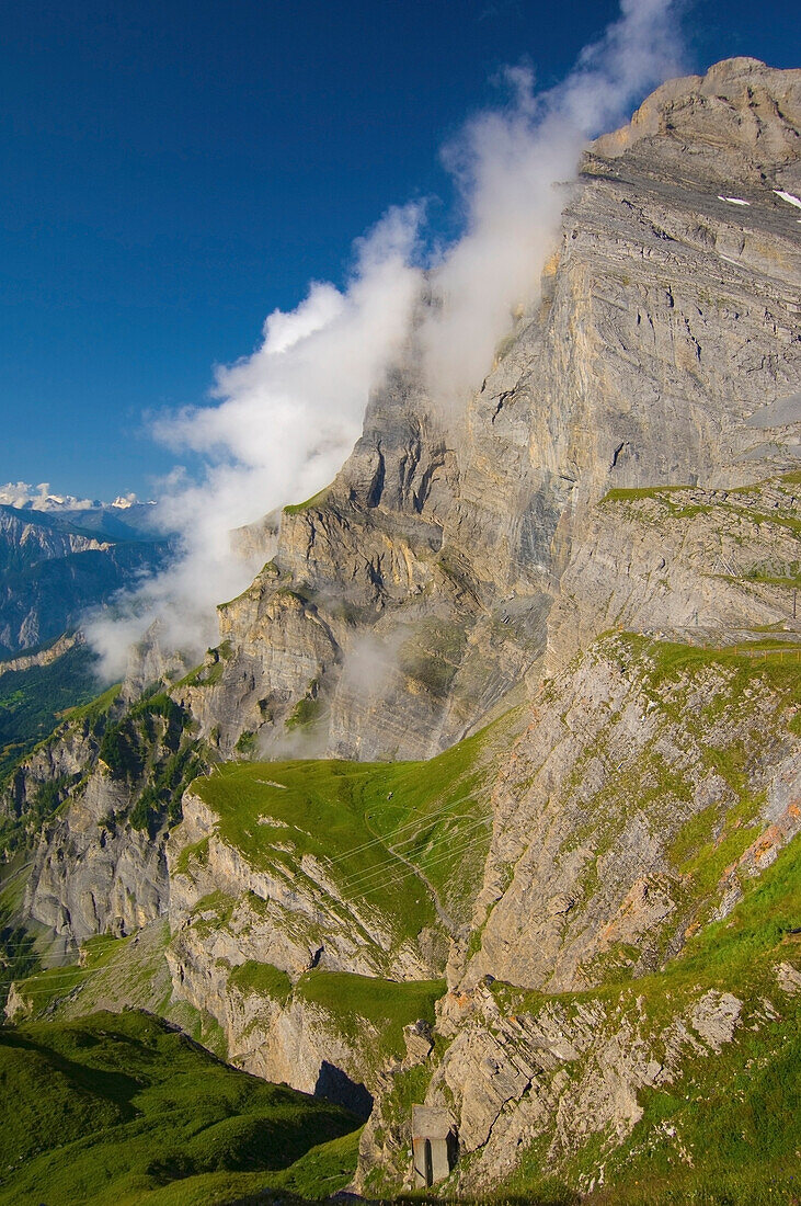 'View From Gemmi Pass Above Leukerbad; Valais Switzerland'