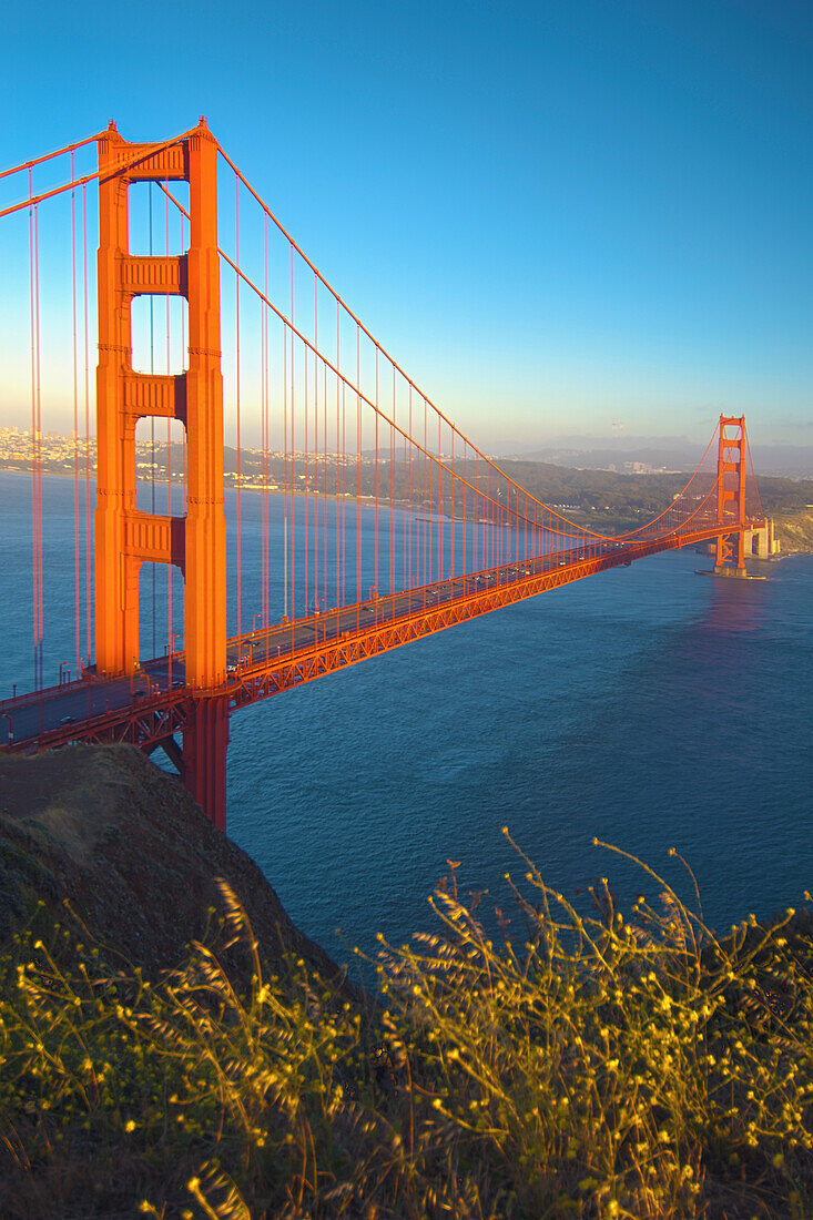 'Golden Gate Bridge At Sunset; San Francisco California Usa'