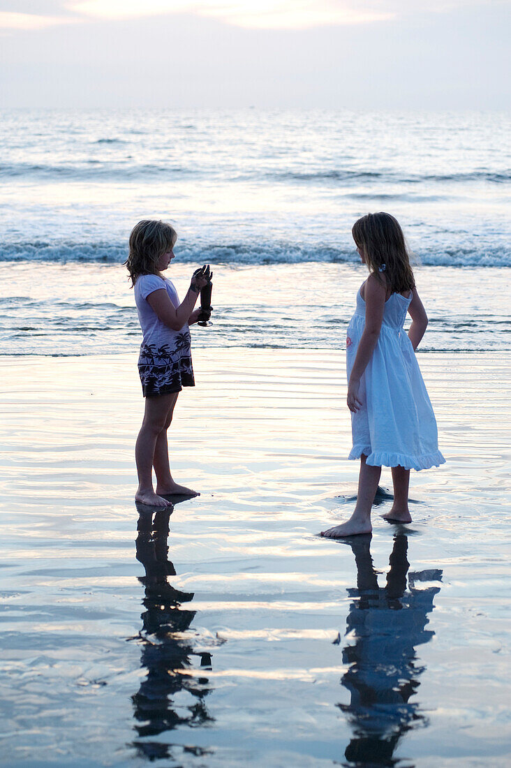 'Children On The Beach; Puerto Vallarta, Mexico'
