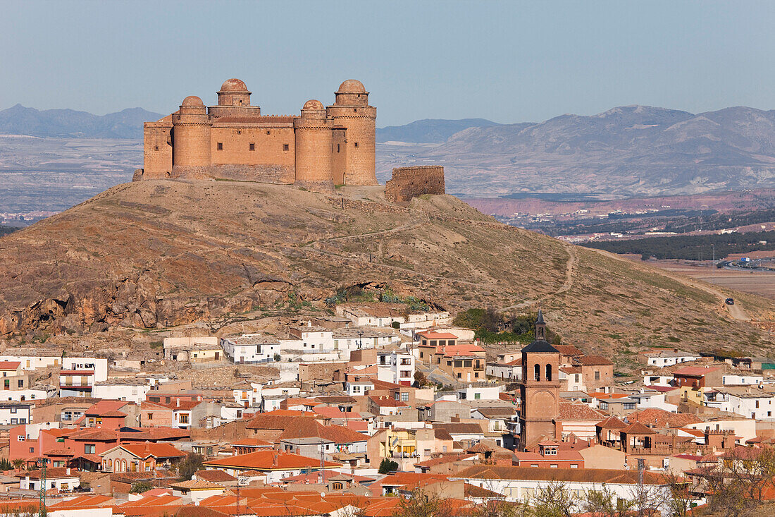 'La Calahorra, Granada Province, Spain; 16Th Century Castle Above Village'