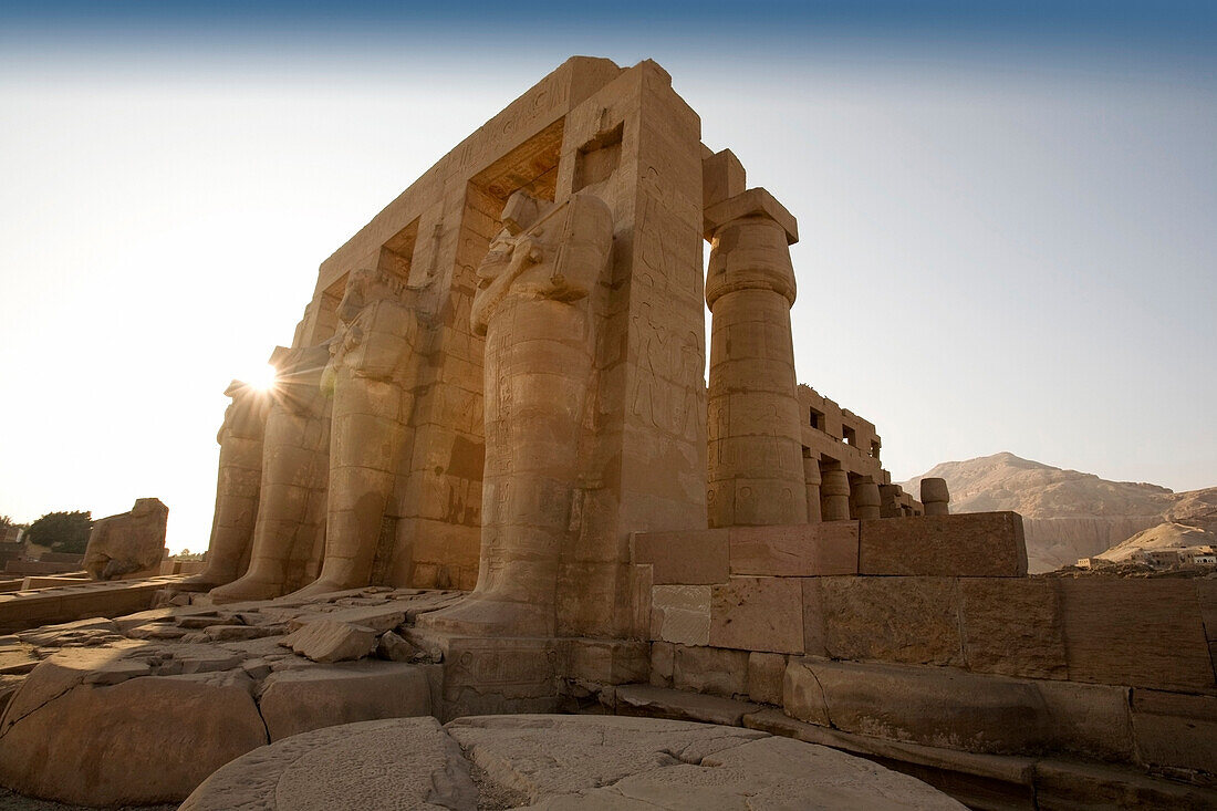 'The Ramesseum, Egypt; Ancient Ruins'