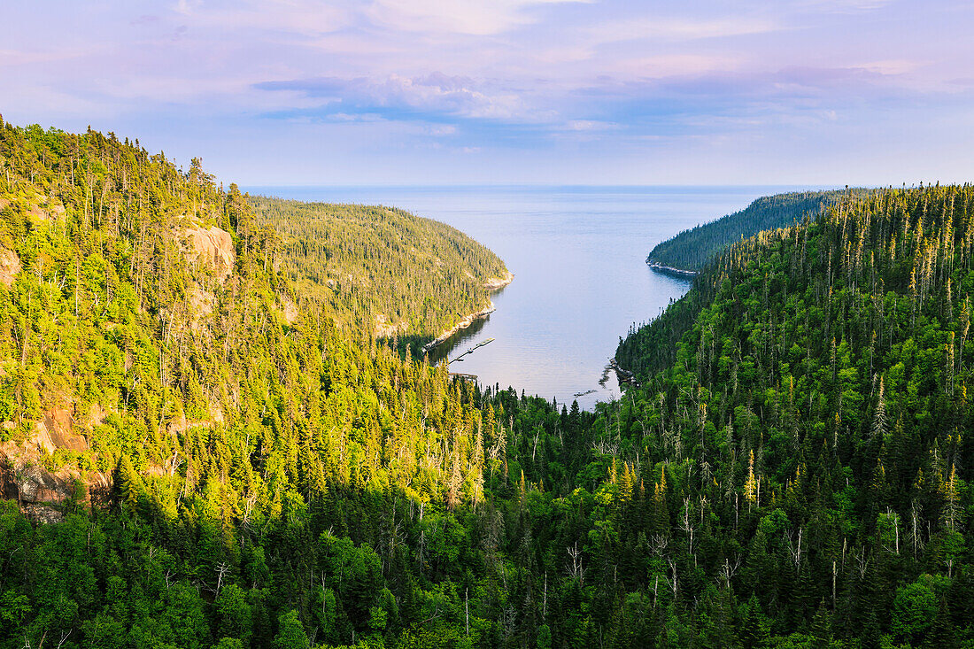 'Fjord Saint-Pancrace near Baie-Comeau, Cote-Nord, Manicouagan region; Quebec, Canada'