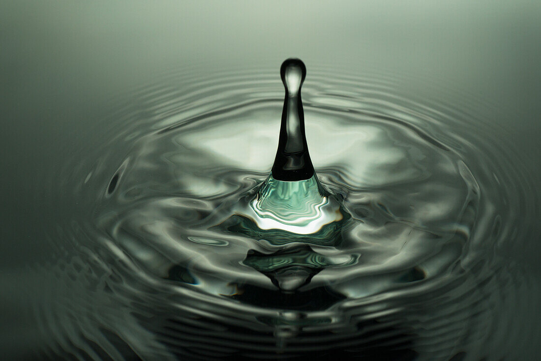 'Water droplet in the water; Chiang Mai, Thailand'