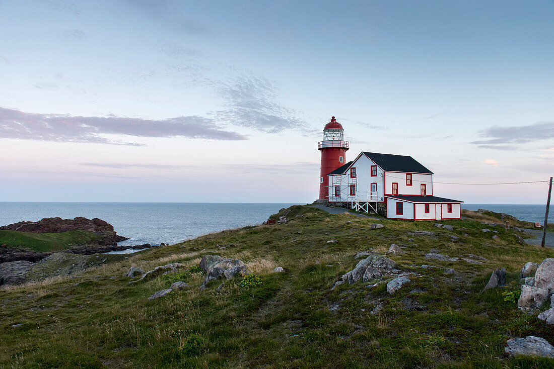 'Lighthouse on the atlantic coast; Calvert, Newfoundland and Labrador, Canada'