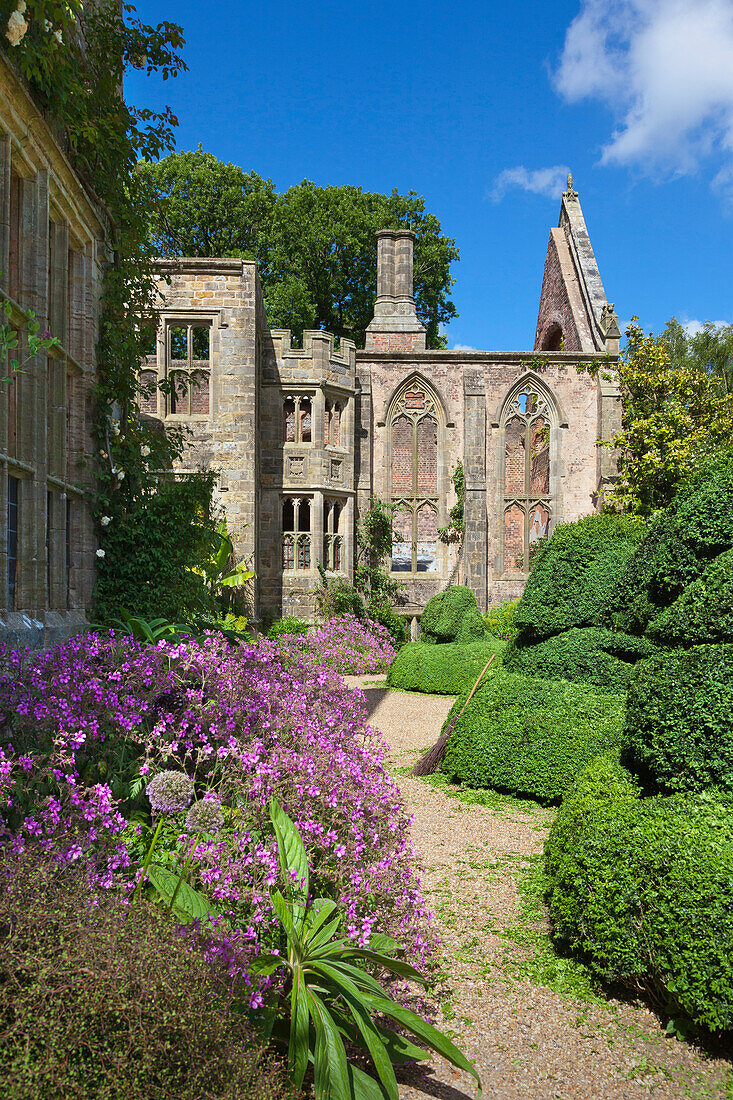 Ruins of the manor house, Nymans Garden, Handcross, West Sussex, Great Britain