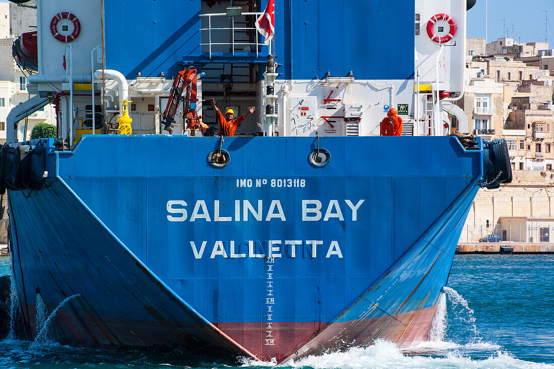 Heck von einem Öltanker, Valletta, Malta