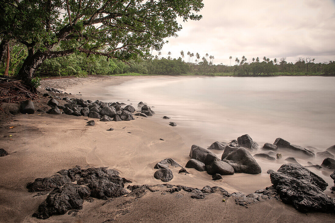 Aganoa Black Sand Beach, around Apia, Upolu, Western Samoa, Southern Pacific Islands