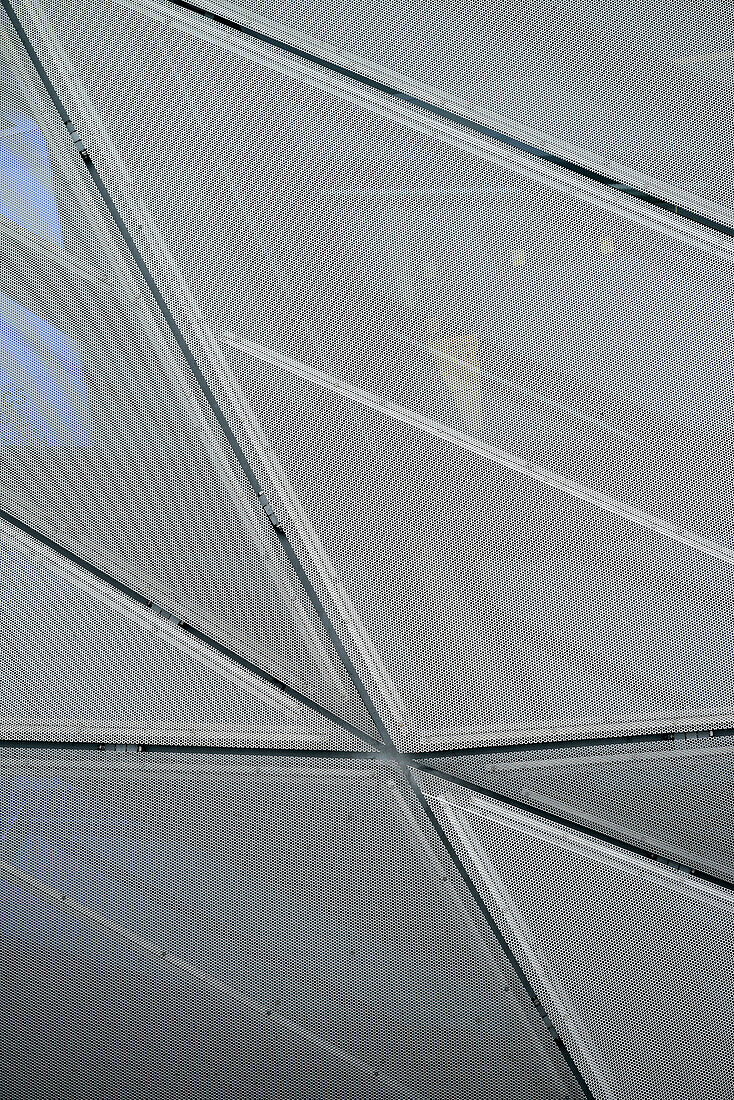 Detail of facade of BMW world, Olympic park, Munich, Bavaria, Germany, Architects Coop Himmelblau