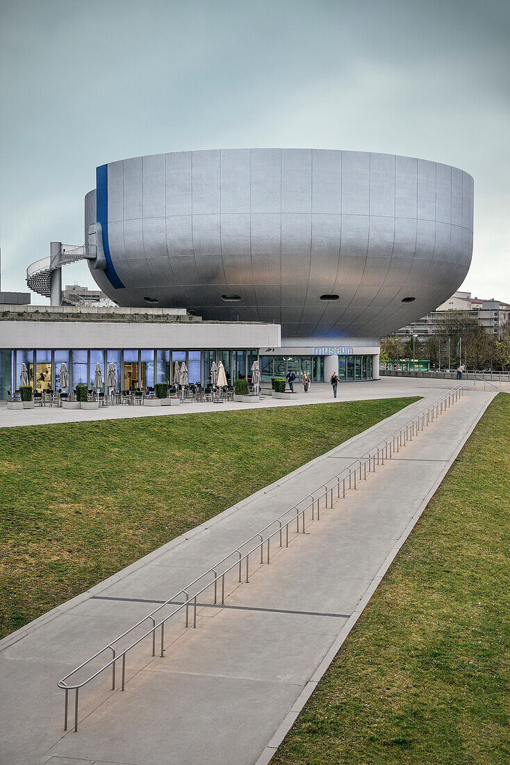 Architecture of BMW Museum, Olympic park, Munich, Bavaria, Germany, Architects Coop Himmelblau