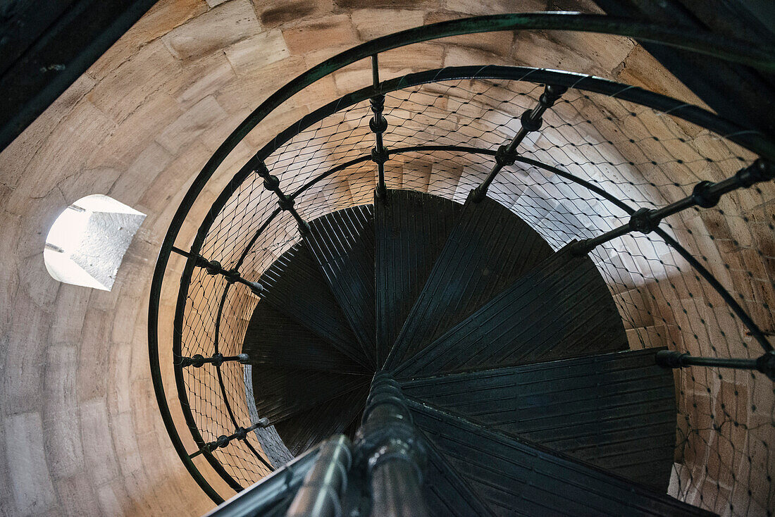 Treppenhaus im Kirchturm, Kloster Lorch, Schwäbische Alb, Baden-Württemberg, Deutschland