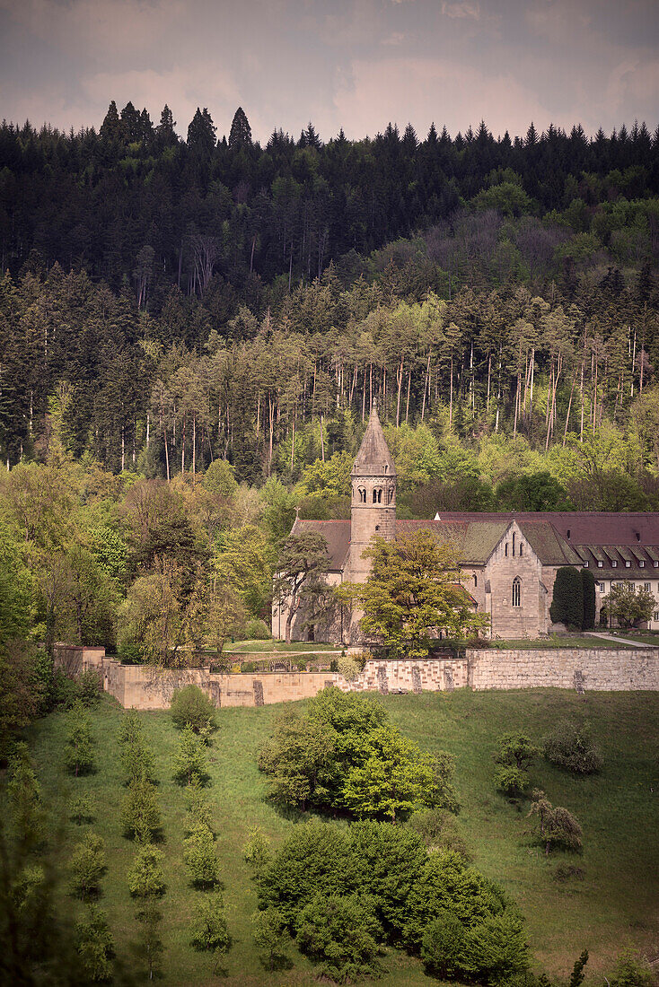 View of Lorch monastry, Swabian Alp, Baden-Wuerttemberg, Germany