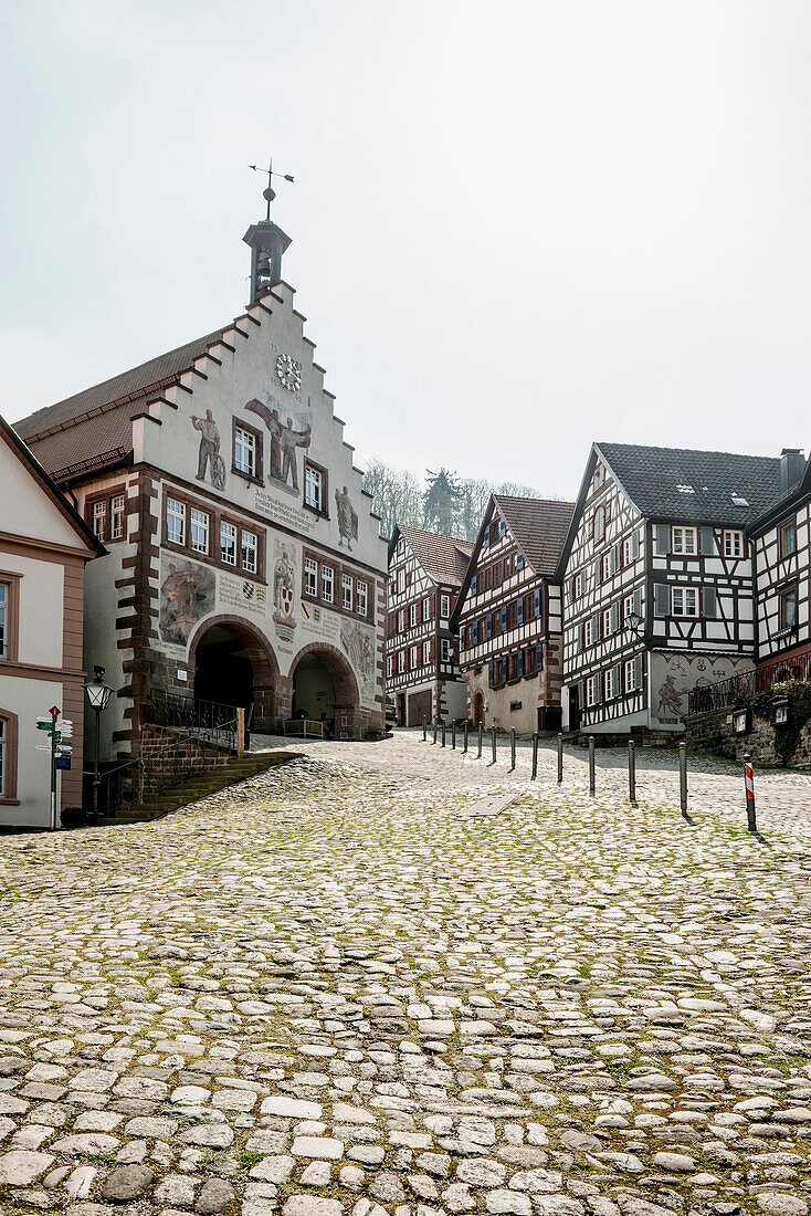 Timber frame houses, Schiltach, Black Forest, Baden-Wuerttemberg, Germany