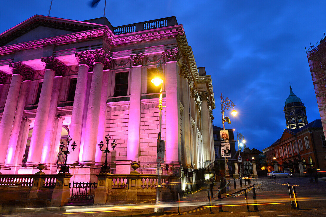 Dublin castle and City hall in the evening, Dublin, Ireland