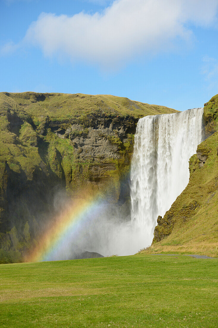 'Skogafoss Waterfall; Skogar, Rangarping Eystra, Iceland'