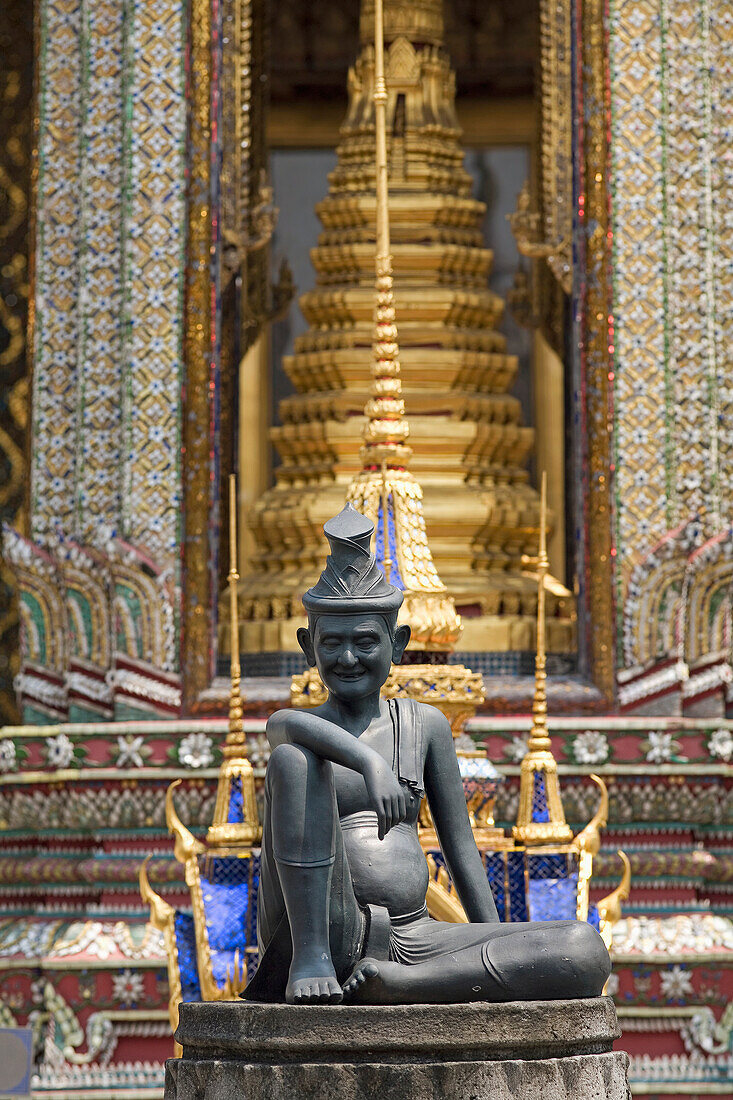 'Buddhist Statue In The Grand Palace; Bankok, Thailand'