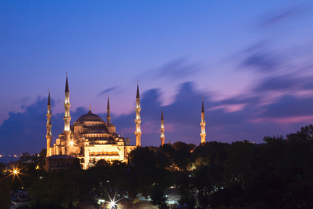 'Blue Mosque At Dusk; Istanbul, Turkey'