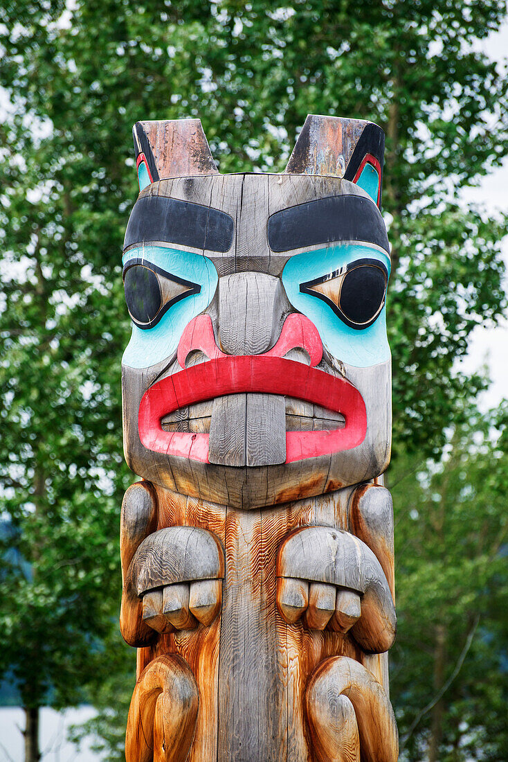 'First Nations Totem; Teslin, British Columbia, Canada'