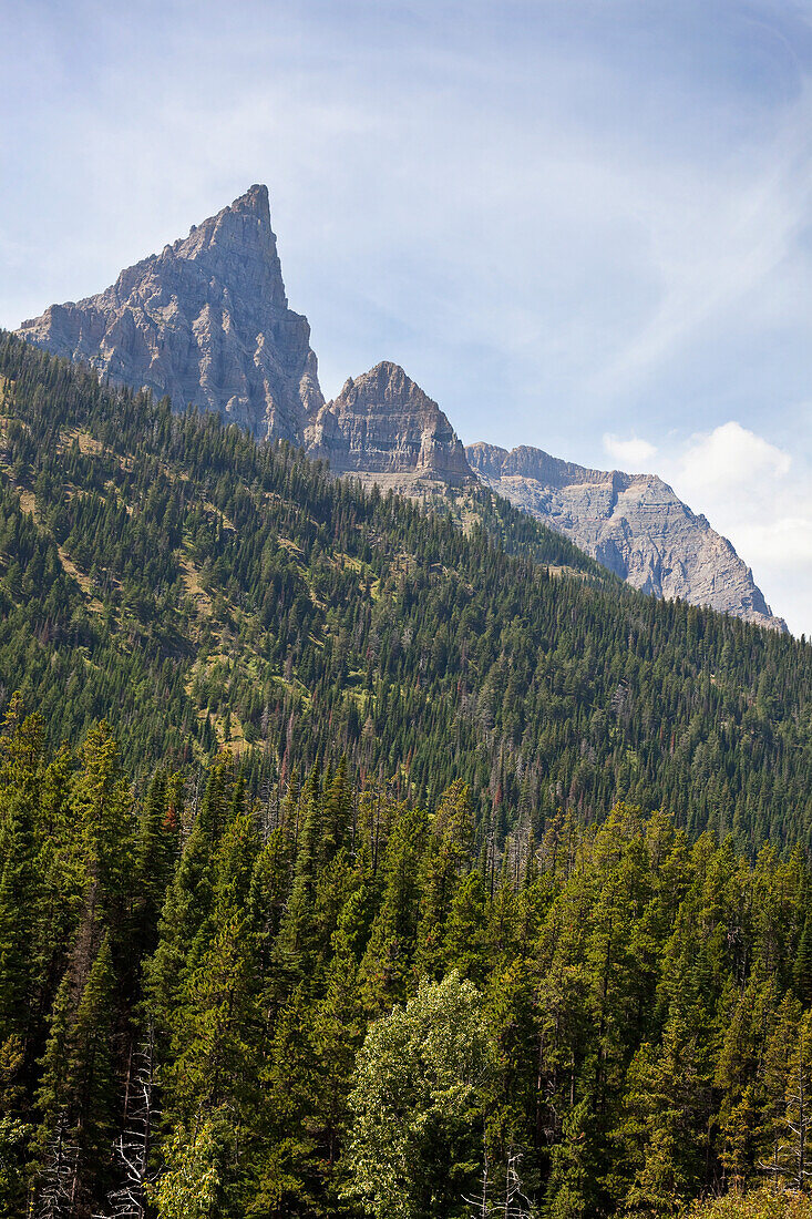 'Rugged Peaks Of The Rocky Mountains In Waterton Lakes National Park; Alberta, Canada'