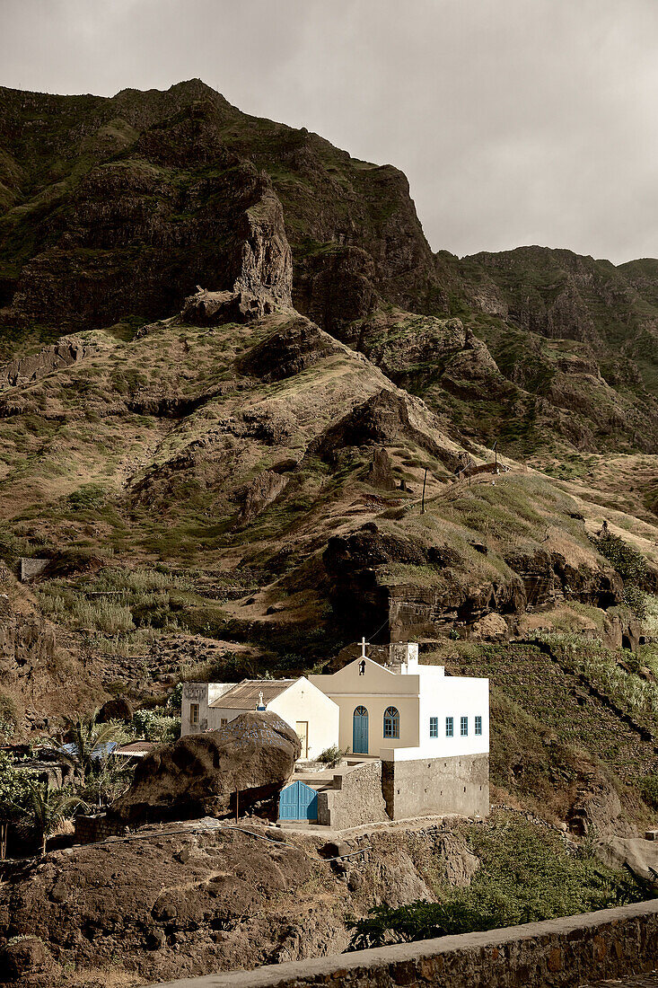Church in a mountain village, Praia, Santiago, Cape Verde