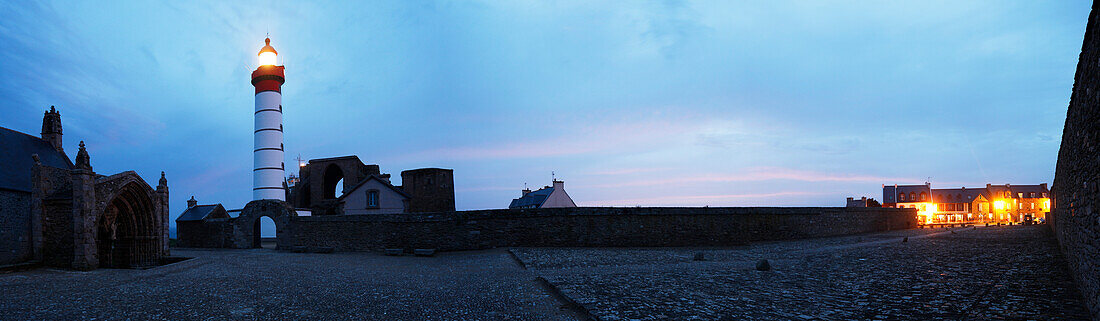 Hostellerie de la Pointe Saint Mathieu, at the lighthouse in Plougonvelin, Finistere, Pays d'Iroise, Brittany, France