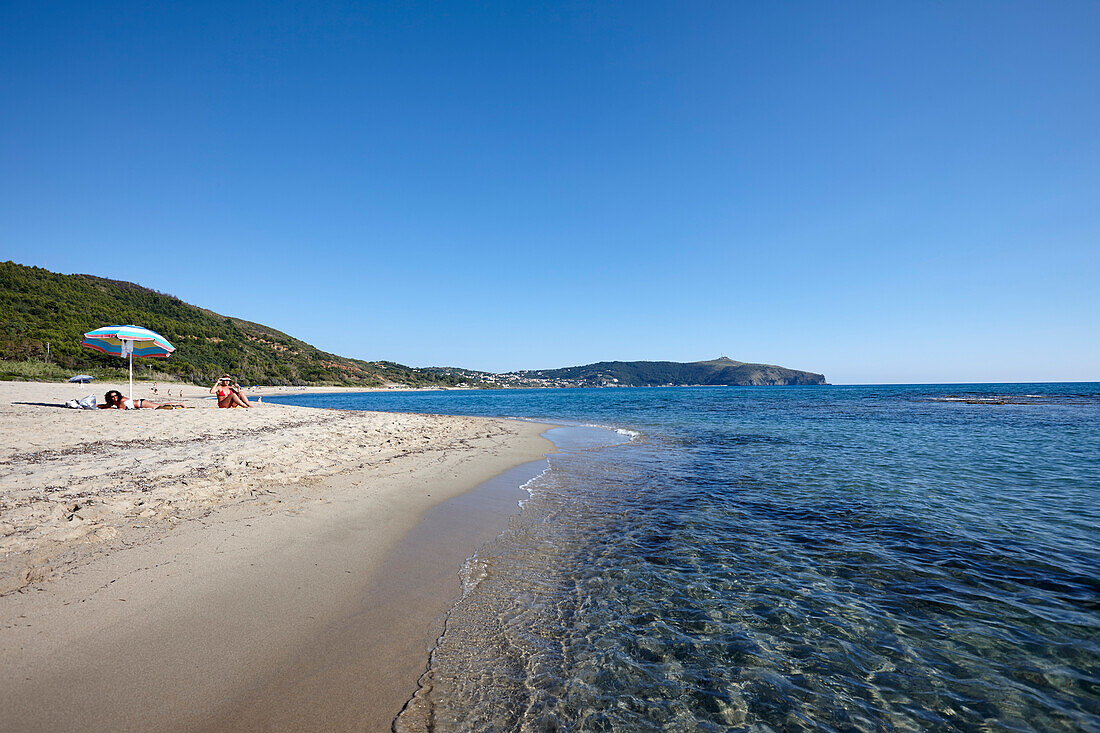 Palinuro Strand, südlich von Pisciotta, Nationalpark Cilento und Vallo di Diano, UNESCO-Welterbe, Cilento Küste, Provinz Salerno, Kampanien, Italien