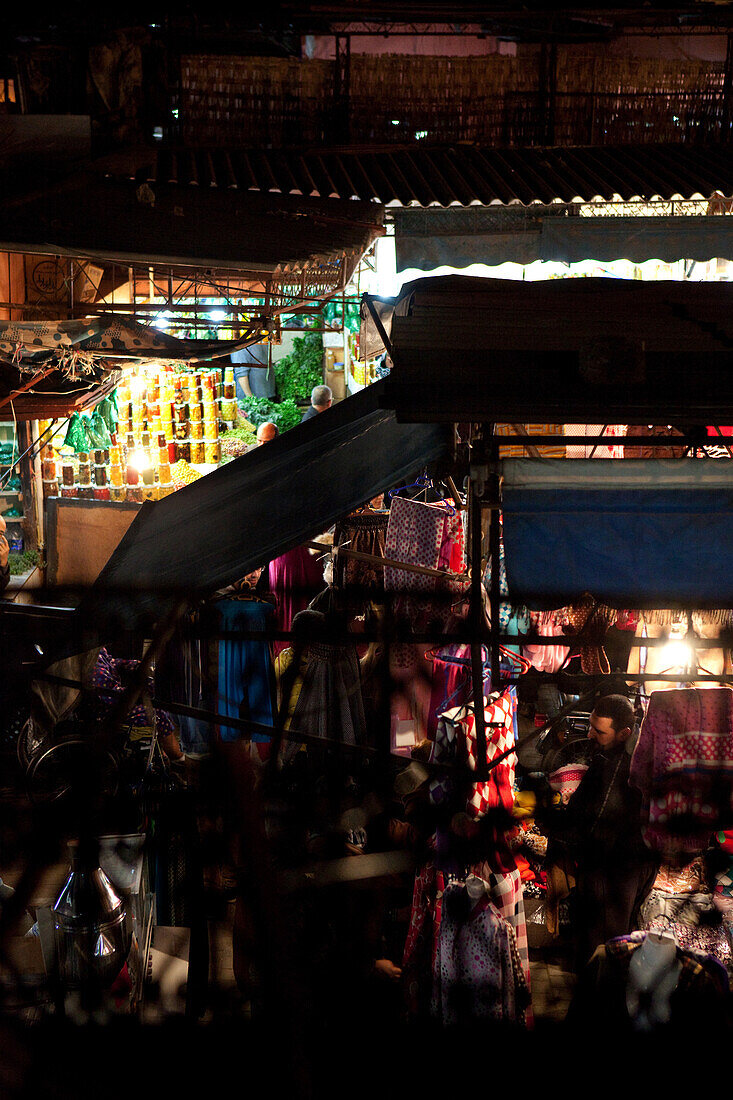 Souks bei Nacht von Oben, Marrakesch, Marokko