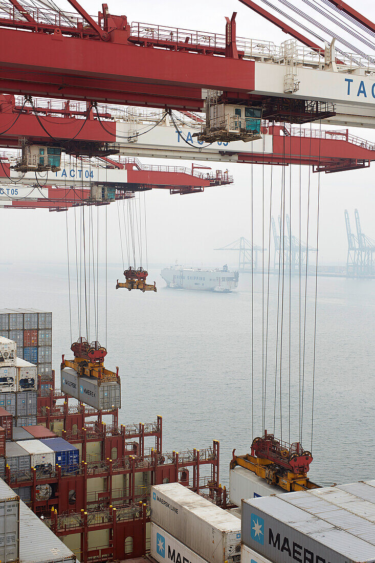 Containerbrücke, Containerhafen Tianjin, Tianjin, China