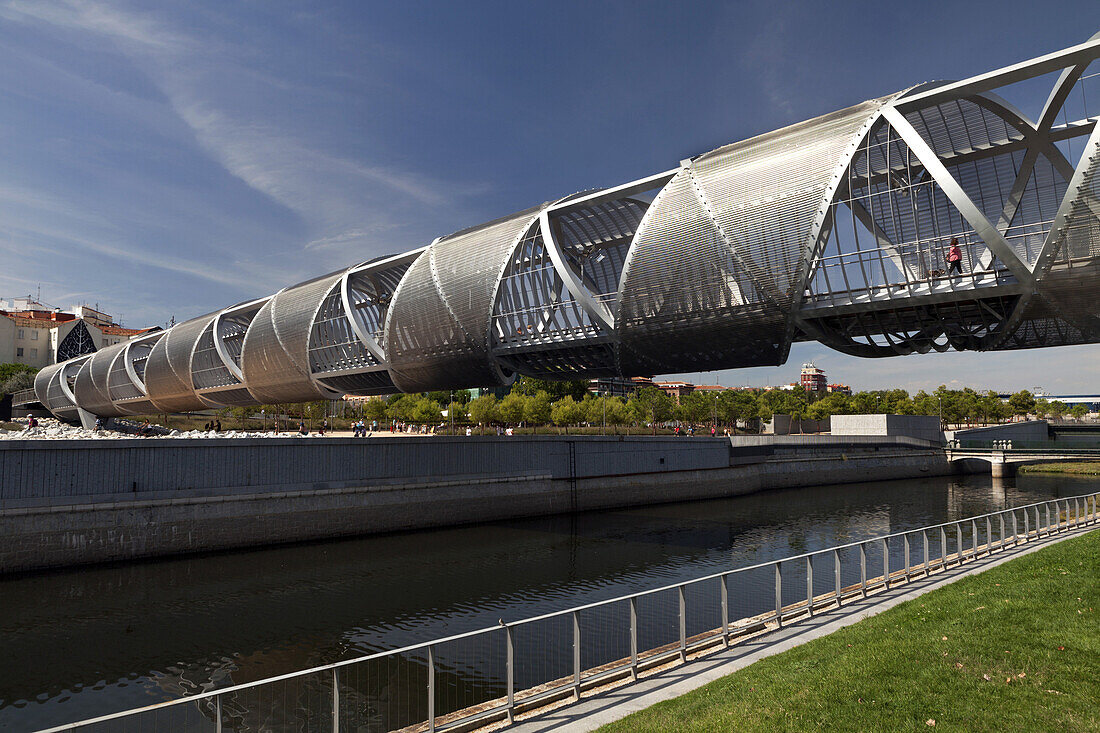 Dominique Perrault, Puente de Arganzuela und Rio Manzanare, Madrid, Spain, Europa