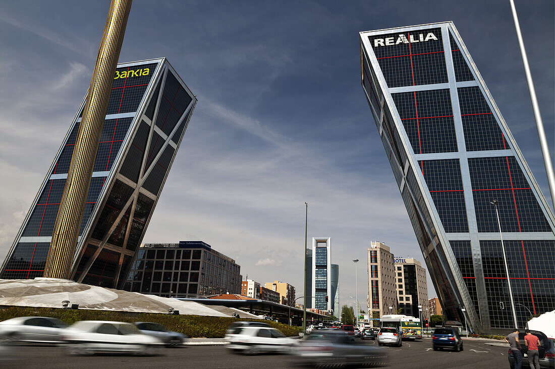 The Gate of Europe Towers, Puerta de Europa also known as KIO Towers, Kuwait Investment Office, Madrid, Spain, Europe