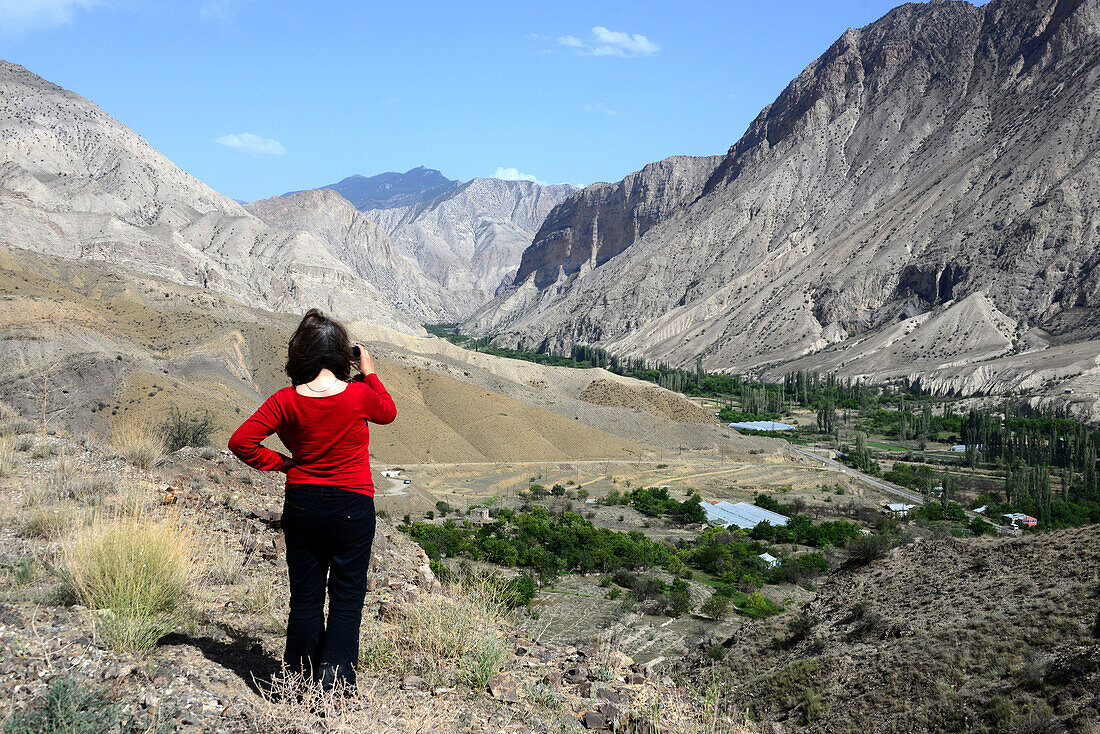 Landscape near Ishan church along the river Oltu, East Turkey, Turkey