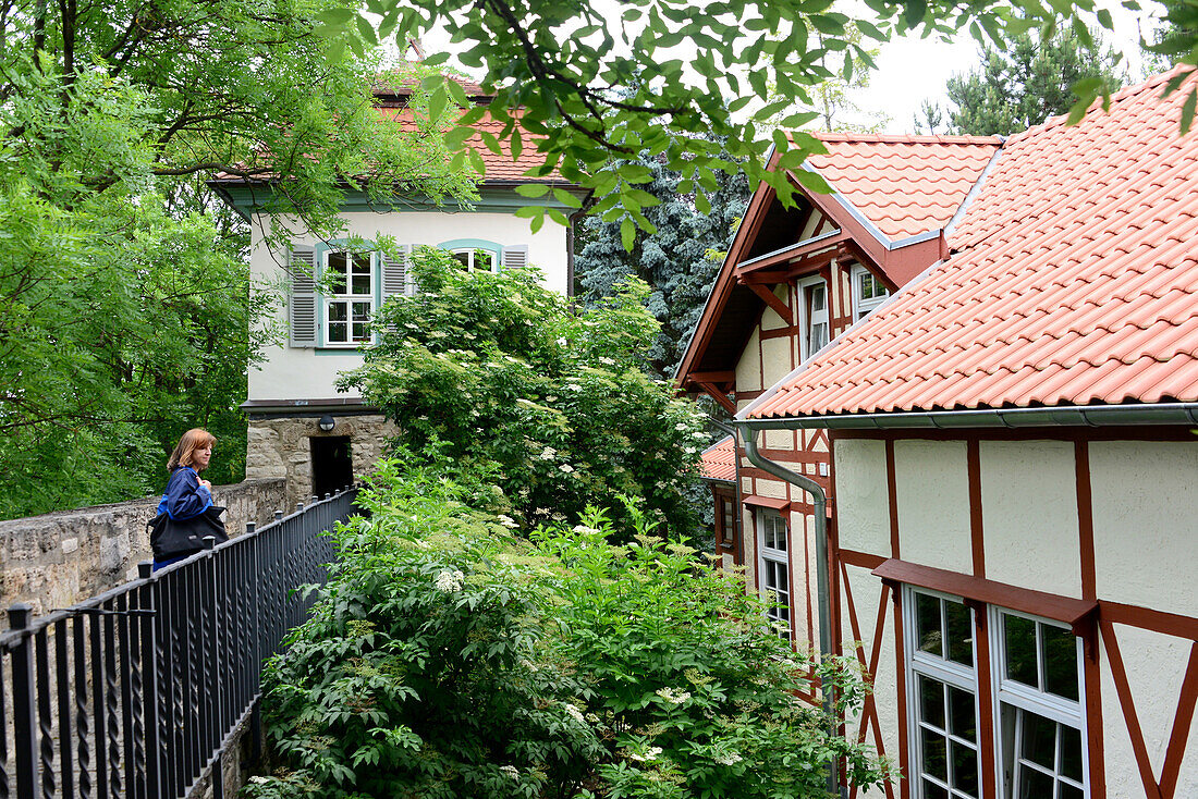 At the town wall, Muehlhausen, Thuringia, Germany