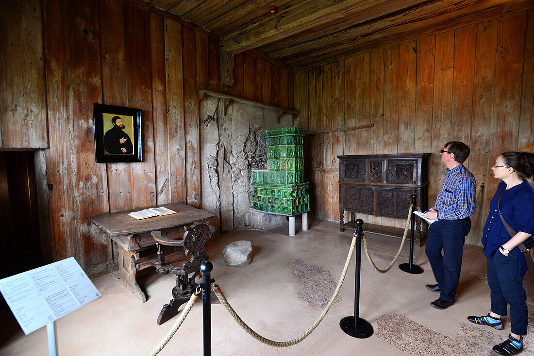 Luther room in the Wartburg near Eisenach, Thuringian forest, Thuringia, Germany