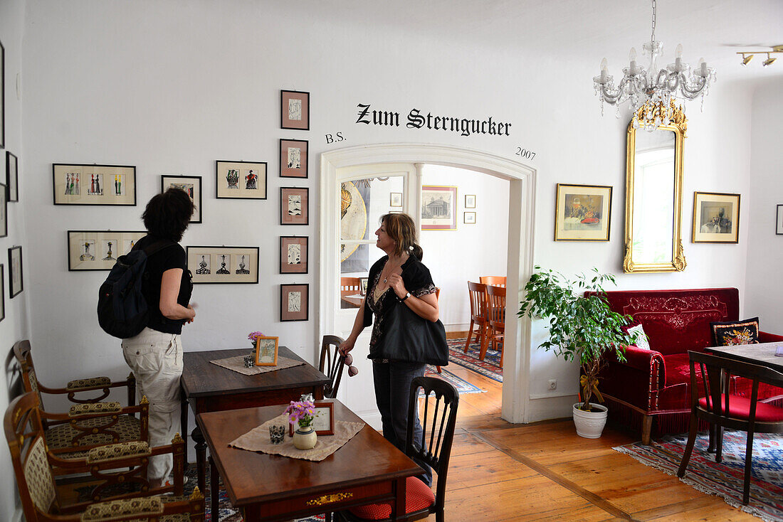 Cafe in Koenigsberg, Hassberge, Lower Franconia, Bavaria, Germany