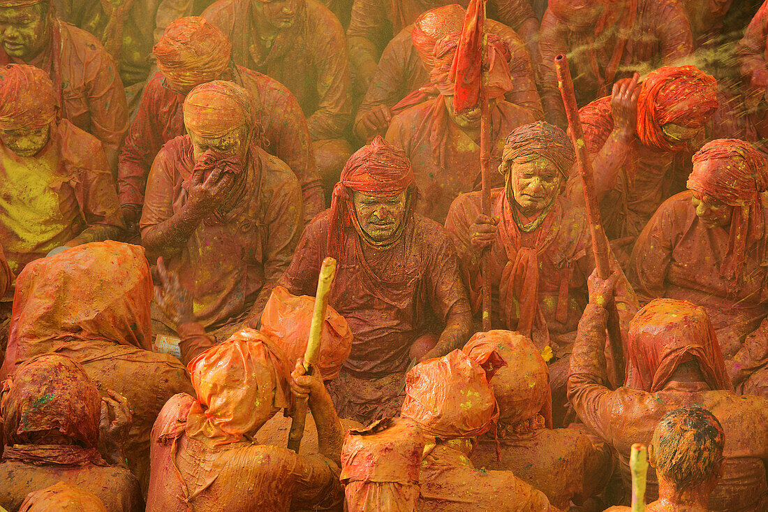 Celebrations with colours, during Holi Festival, India