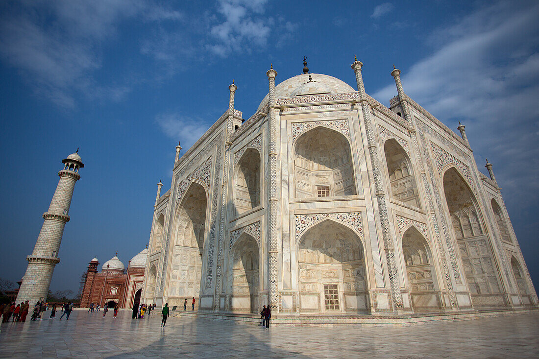 The Taj Mahal during the daily visits, India