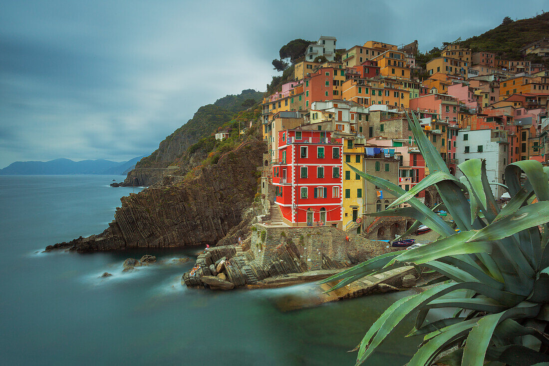 Riomaggiore, a typical seaside village in Liguria.